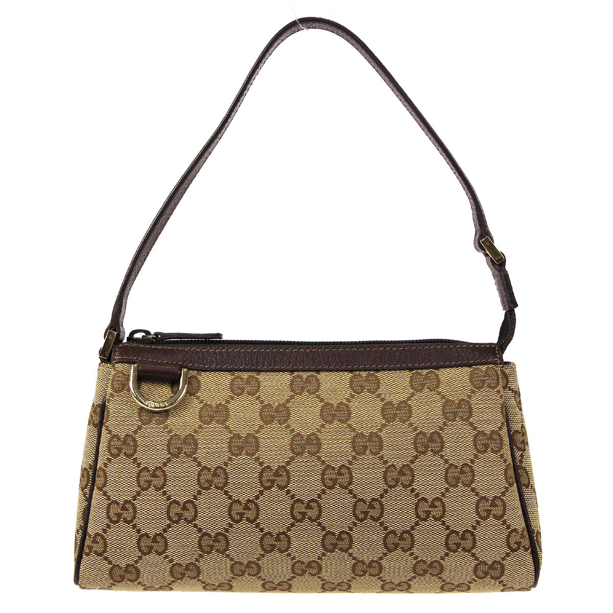 Gucci Beige Leather Canvas Handbag Style 1