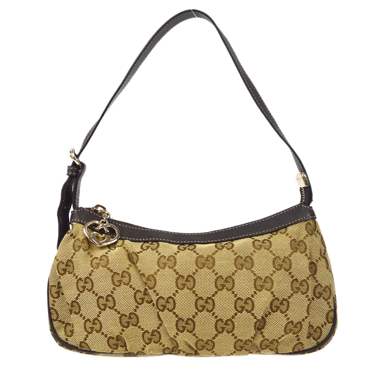 Gucci Beige Leather Canvas Handbag Style 2