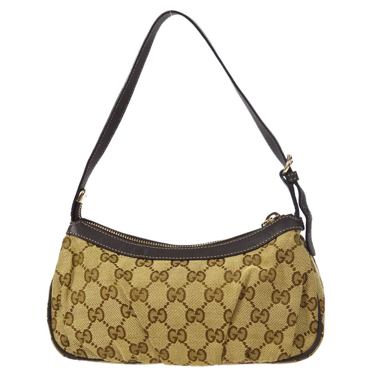 Gucci Beige Leather Canvas Handbag Style 2