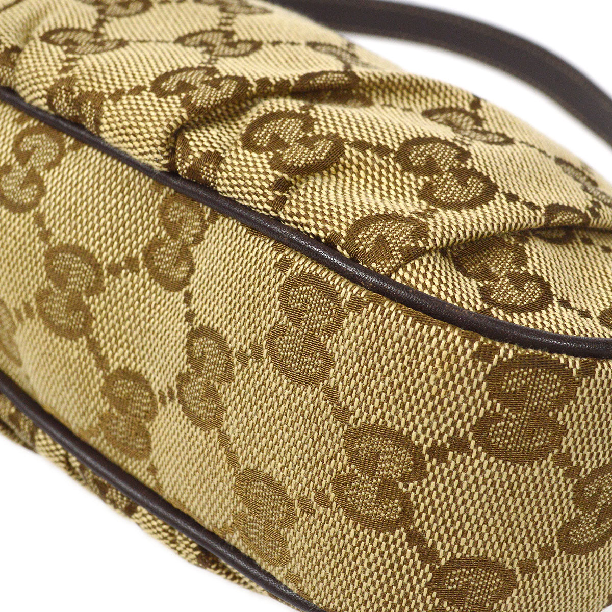 Gucci Beige Leather Canvas Handbag Style 2