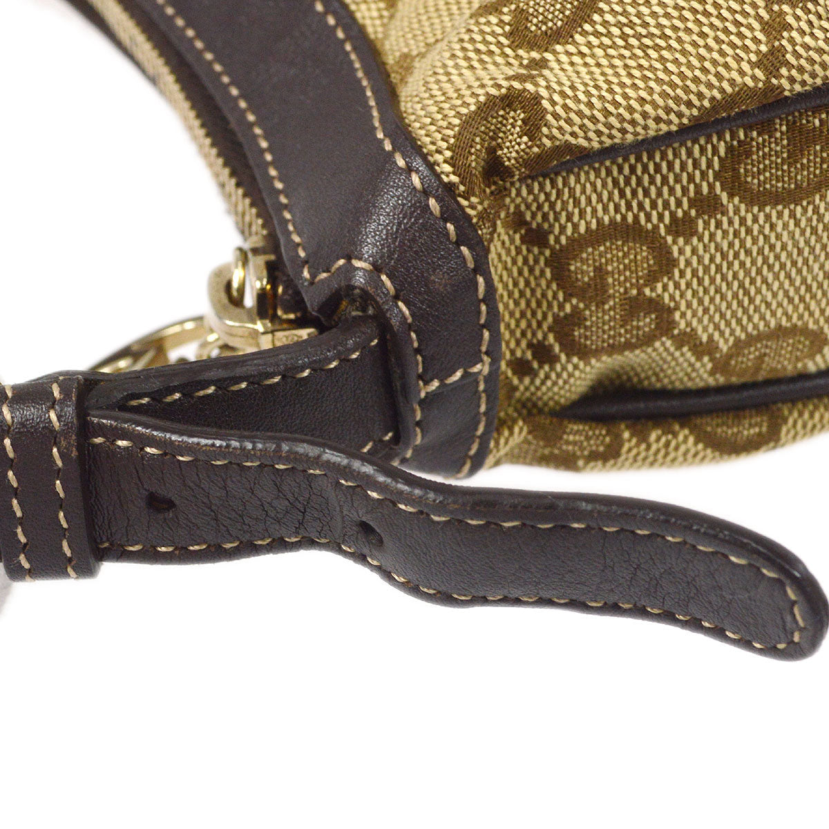 Gucci Beige Leather Canvas Handbag Style 2