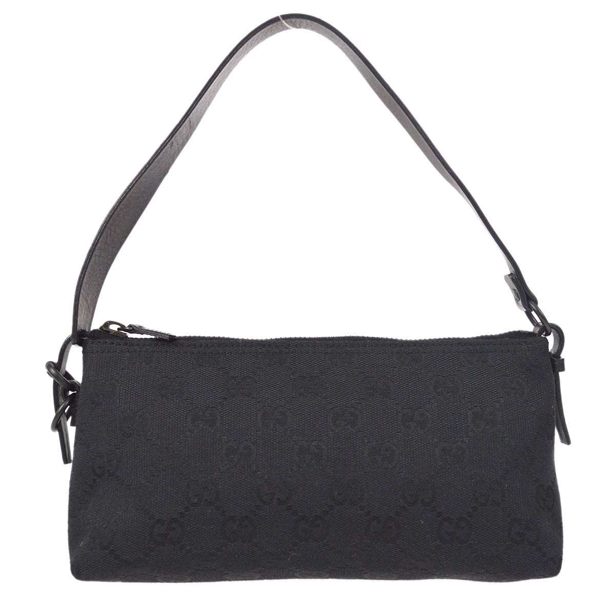 Gucci Black Leather Canvas Handbag Style 2