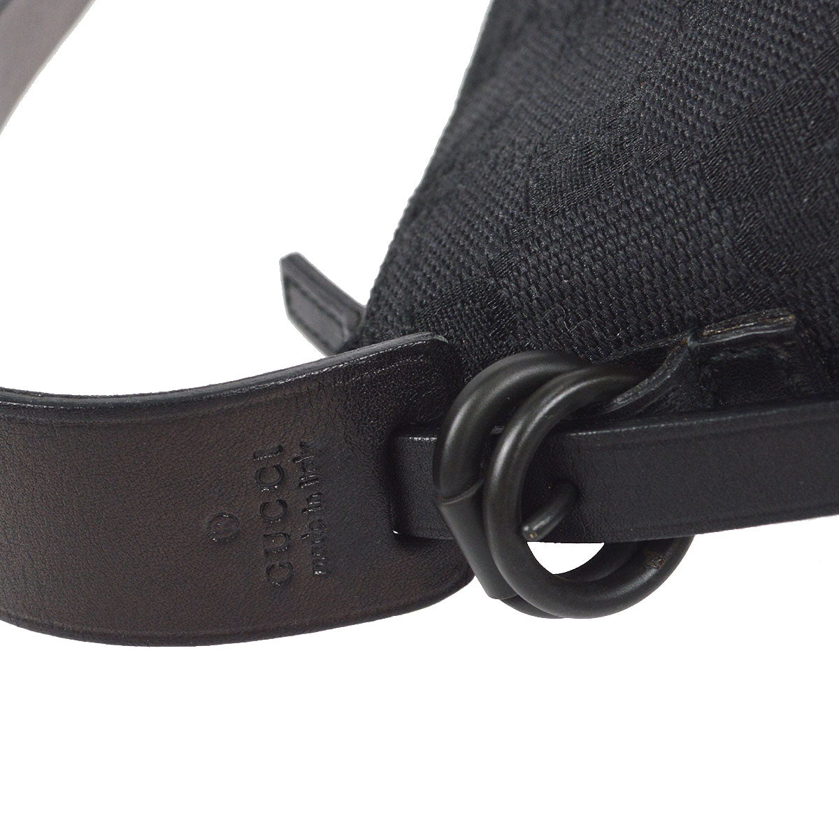 Gucci Black Leather Canvas Handbag Style 2