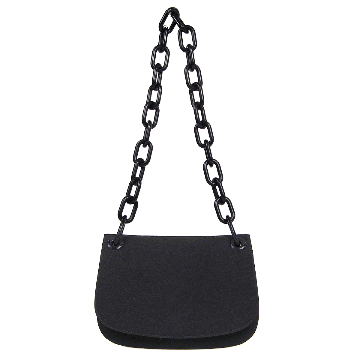 Prada * Plastic Chain Shoulder Bag Black