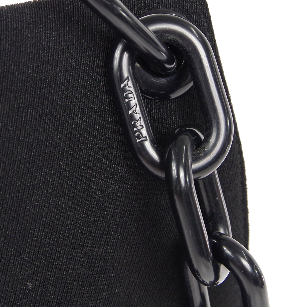 Prada * Plastic Chain Shoulder Bag Black