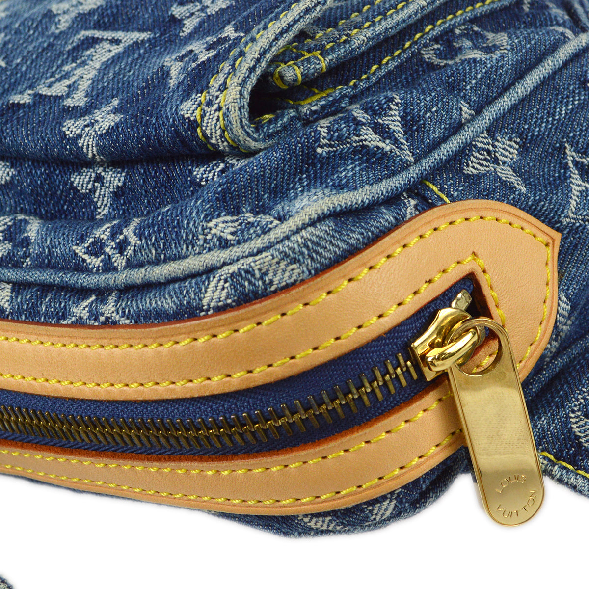 LOUIS VUITTON Bum Bag Waist Pouch Indigo Monogram Denim M95347 68407