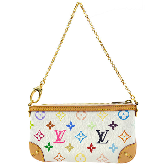 Louis Vuitton Multicolor White Pochette Milla MM Handbag M60096