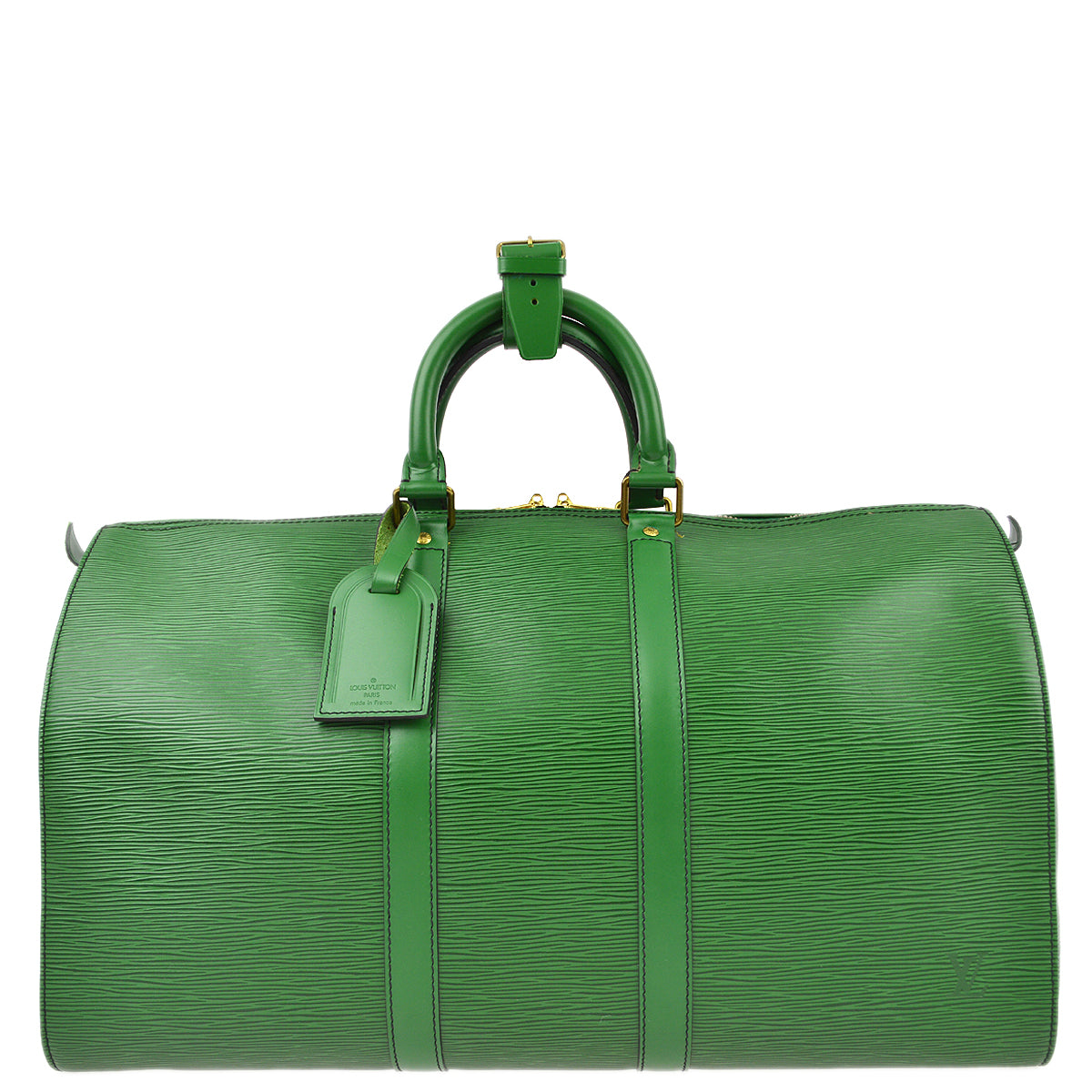 Louis Vuitton Green Epi Keepall 45 Travel Duffle Handbag M42974