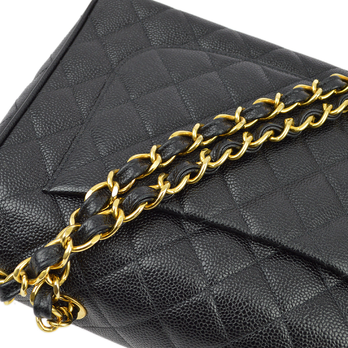 Chanel Black Caviar Jumbo Classic Flap Bag