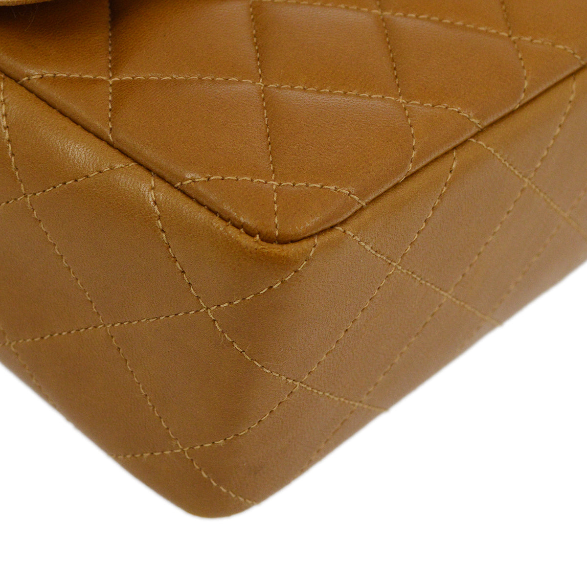 Chanel Brown Lambskin Medium Single Flap Shoulder Bag