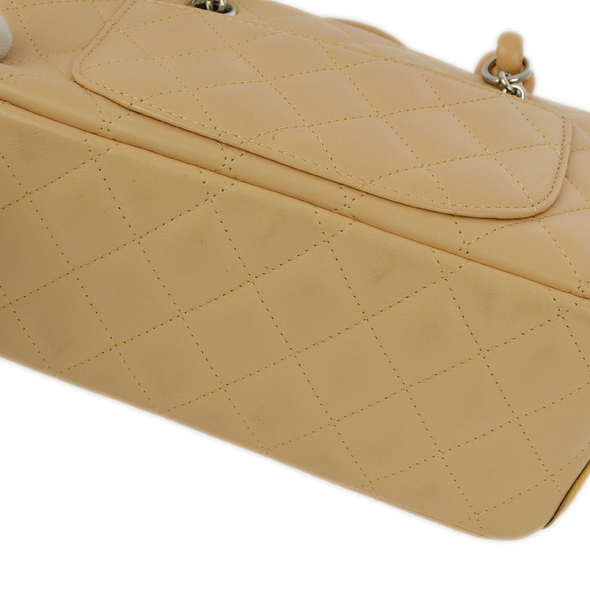 Chanel Beige Calfskin Cambon Ligne Handbag