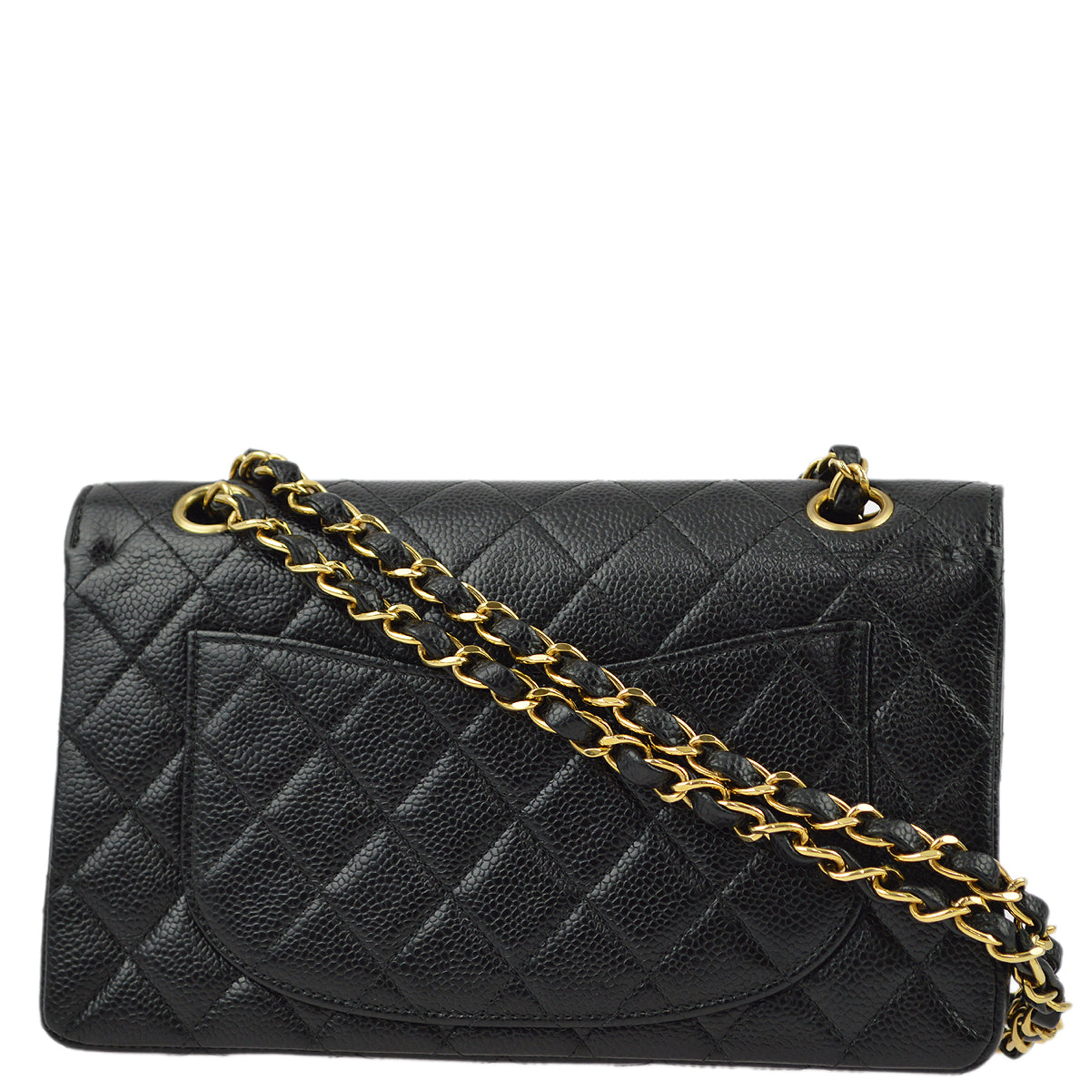 Chanel Black Caviar Small Classic Double Flap Shoulder Bag