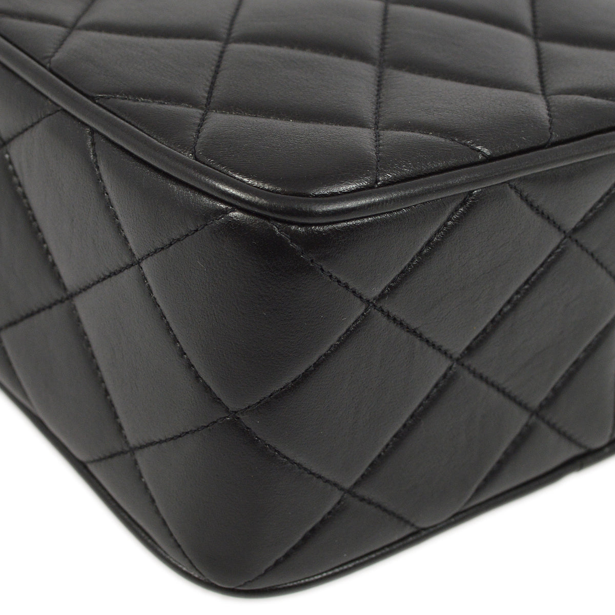Chanel Black Lambskin Fringe Camera Bag Mini