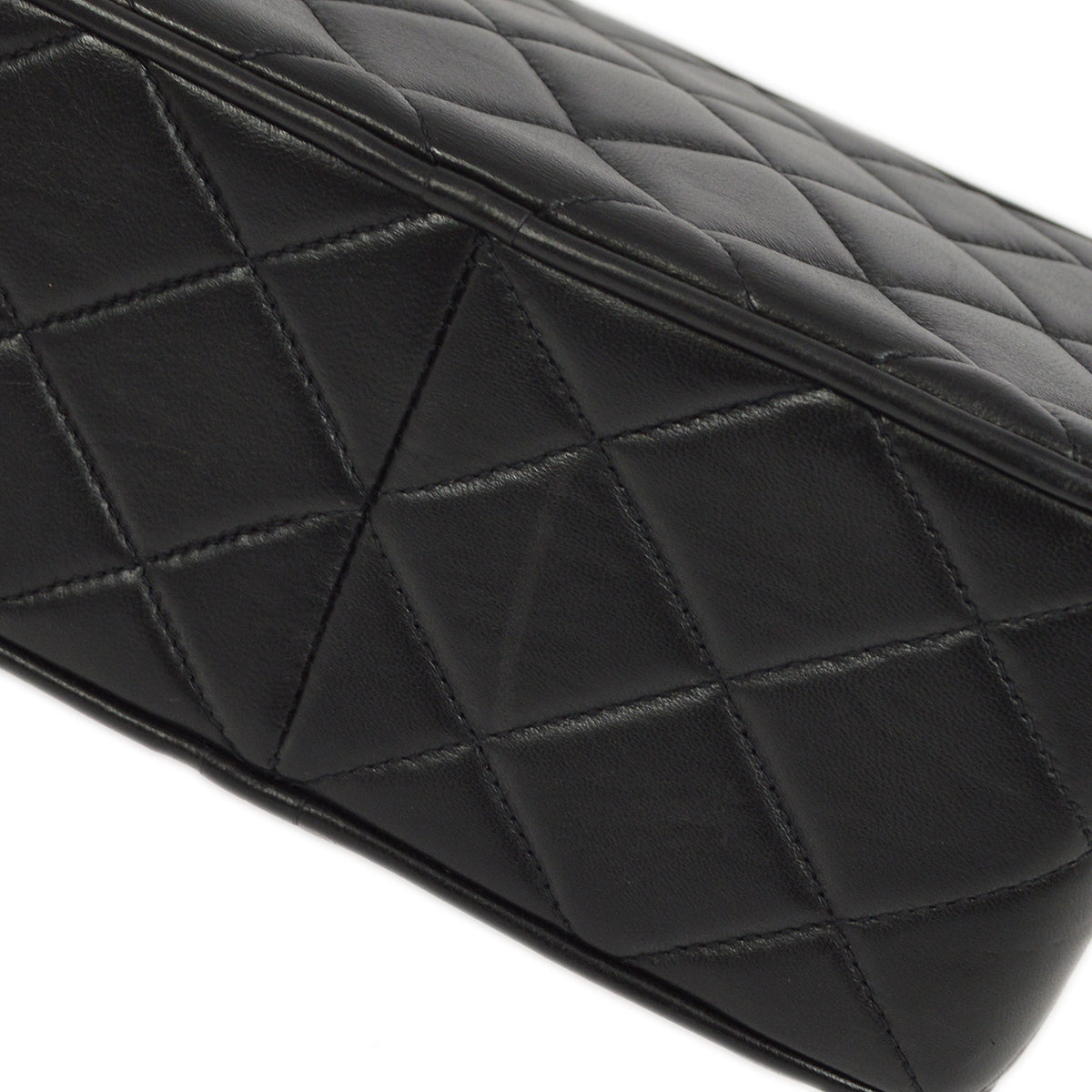 Chanel Black Lambskin Fringe Camera Bag Mini