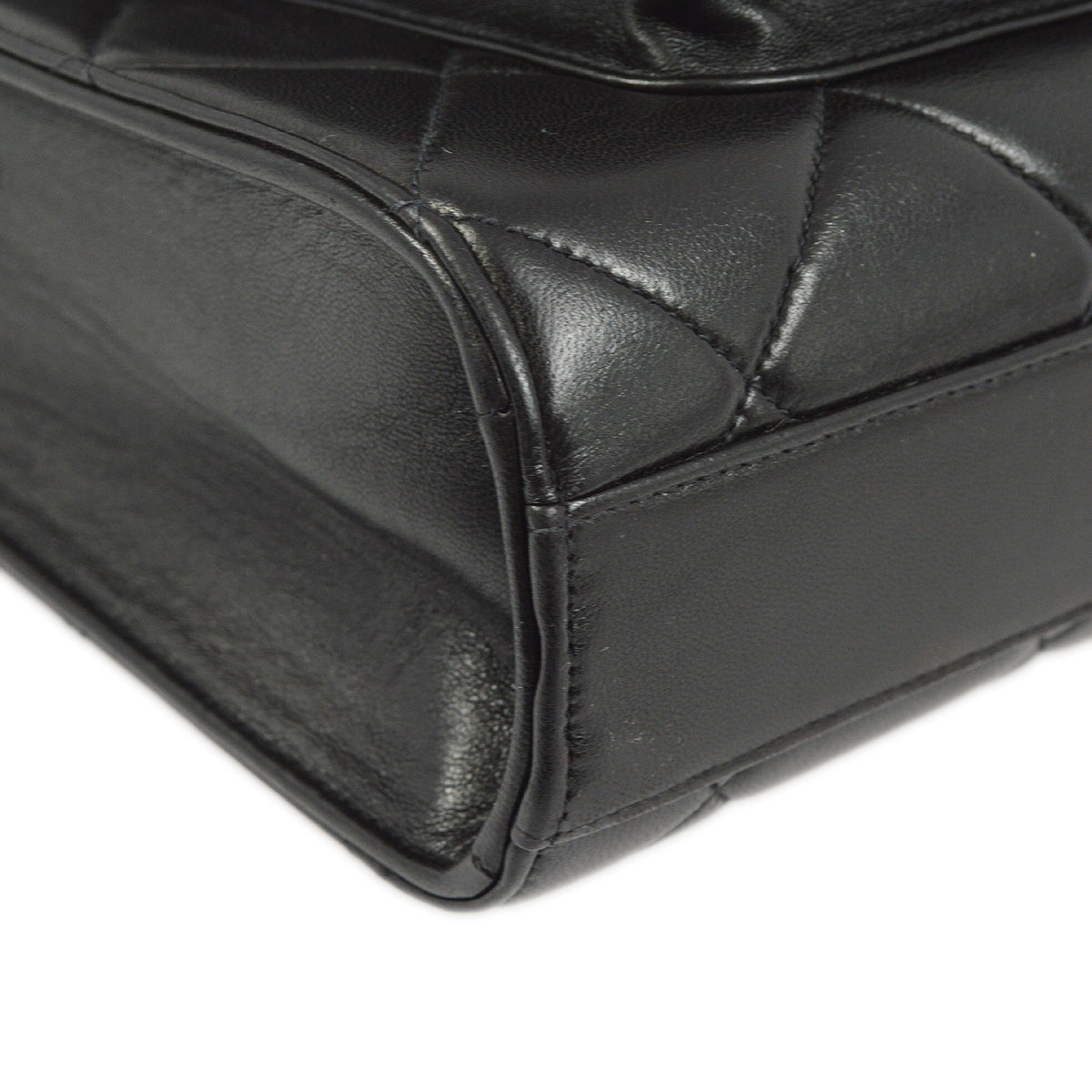 Chanel Black Lambskin Briefcase Business Handbag