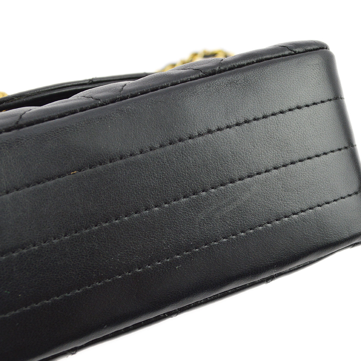 Chanel Black Lambskin Chain Shoulder Bag