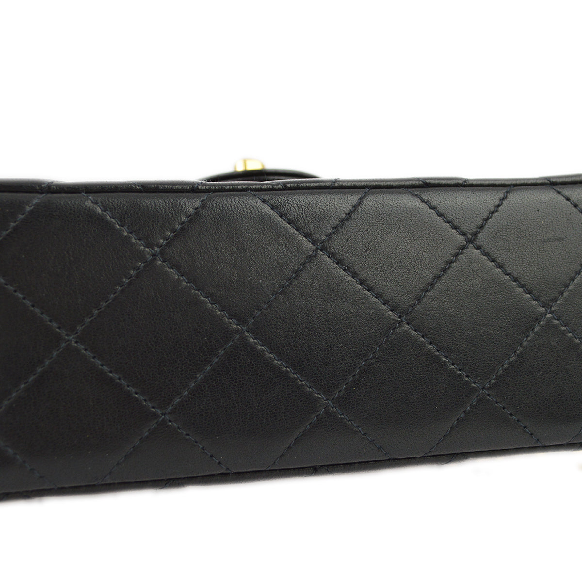 Chanel Black Lambskin Mini Classic Square Flap Shoulder Bag 17