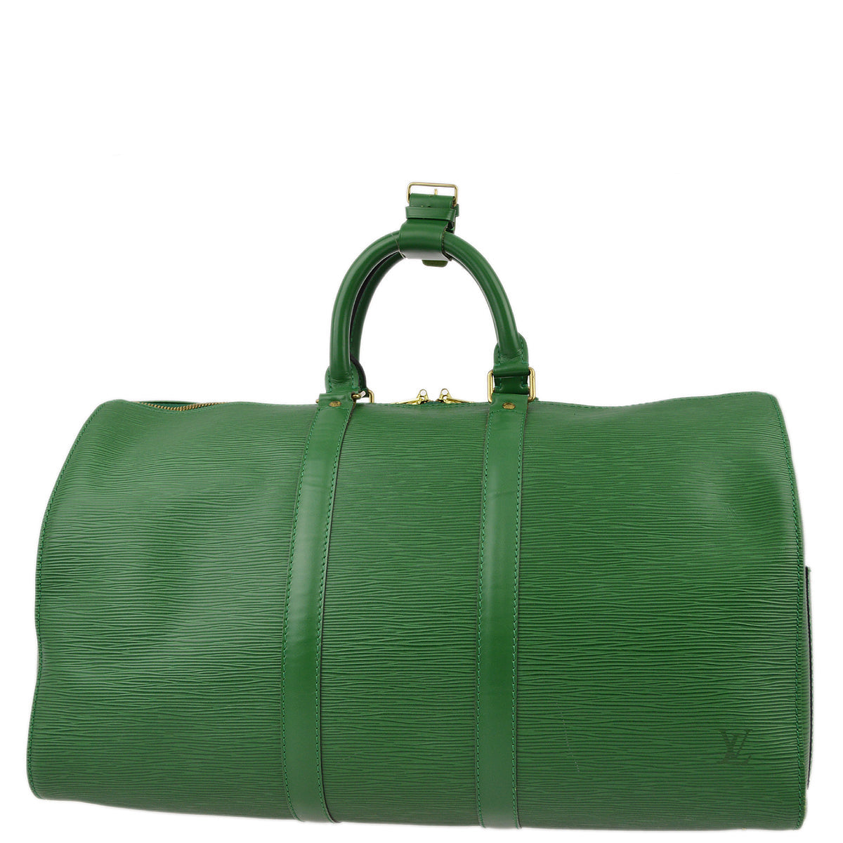 Louis Vuitton Green Epi Keepall 45 Travel Duffle Handbag M42974
