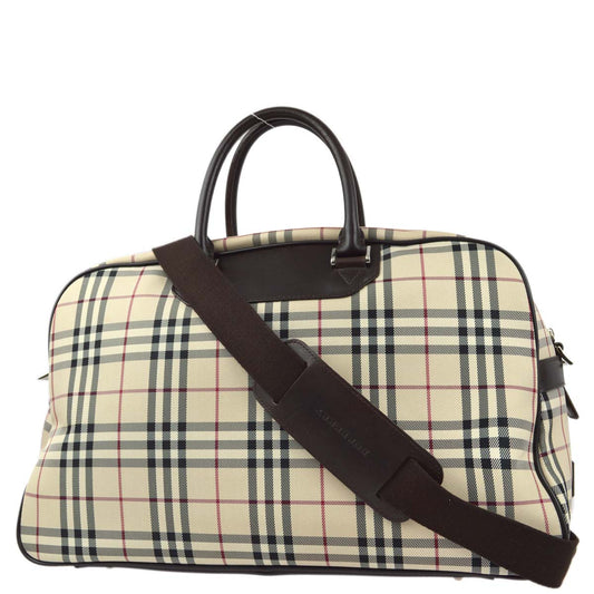 Burberry Beige Check 2way Duffle Shoulder HandBag 181831