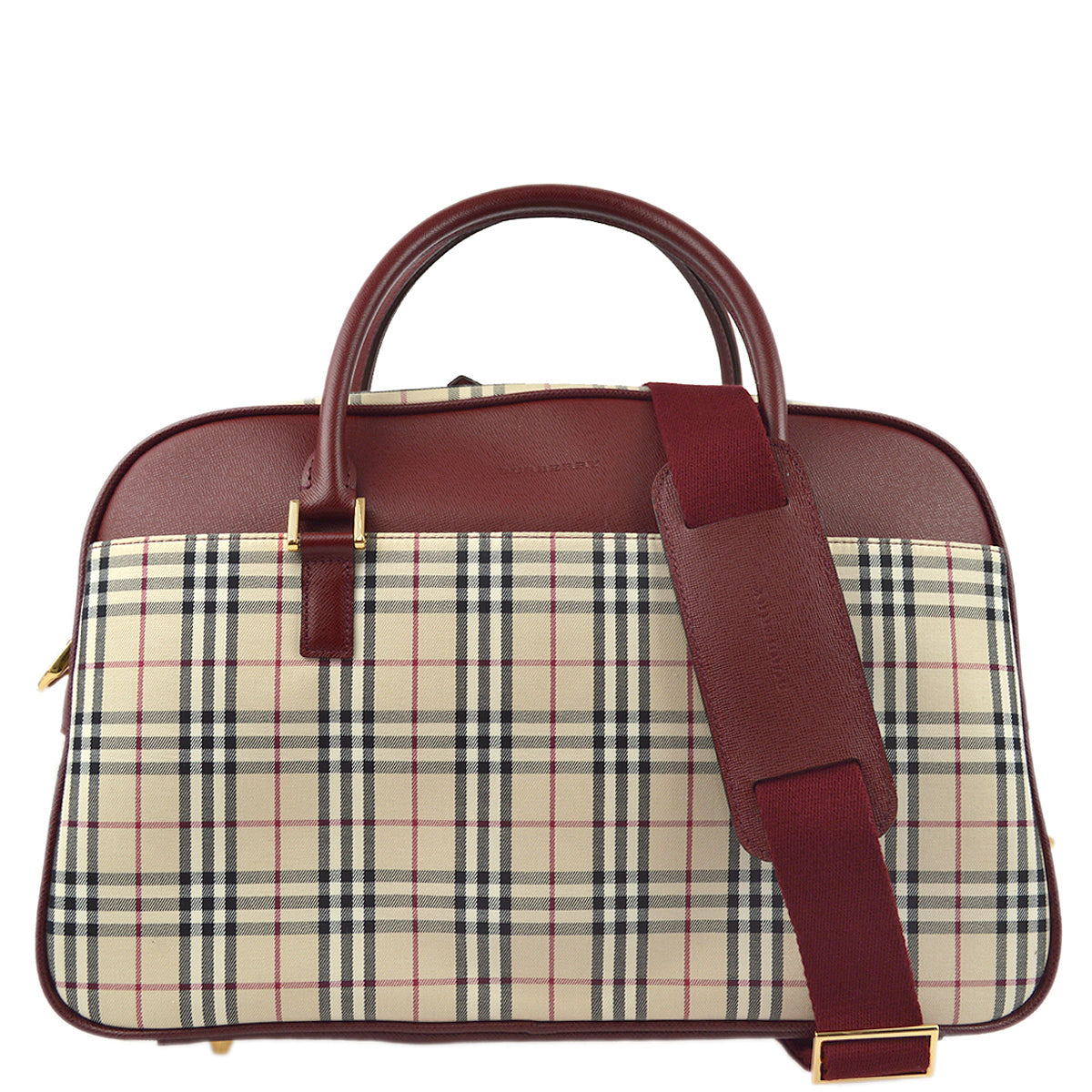 Burberry Beige Bordeaux Check 2way HandBag 181833