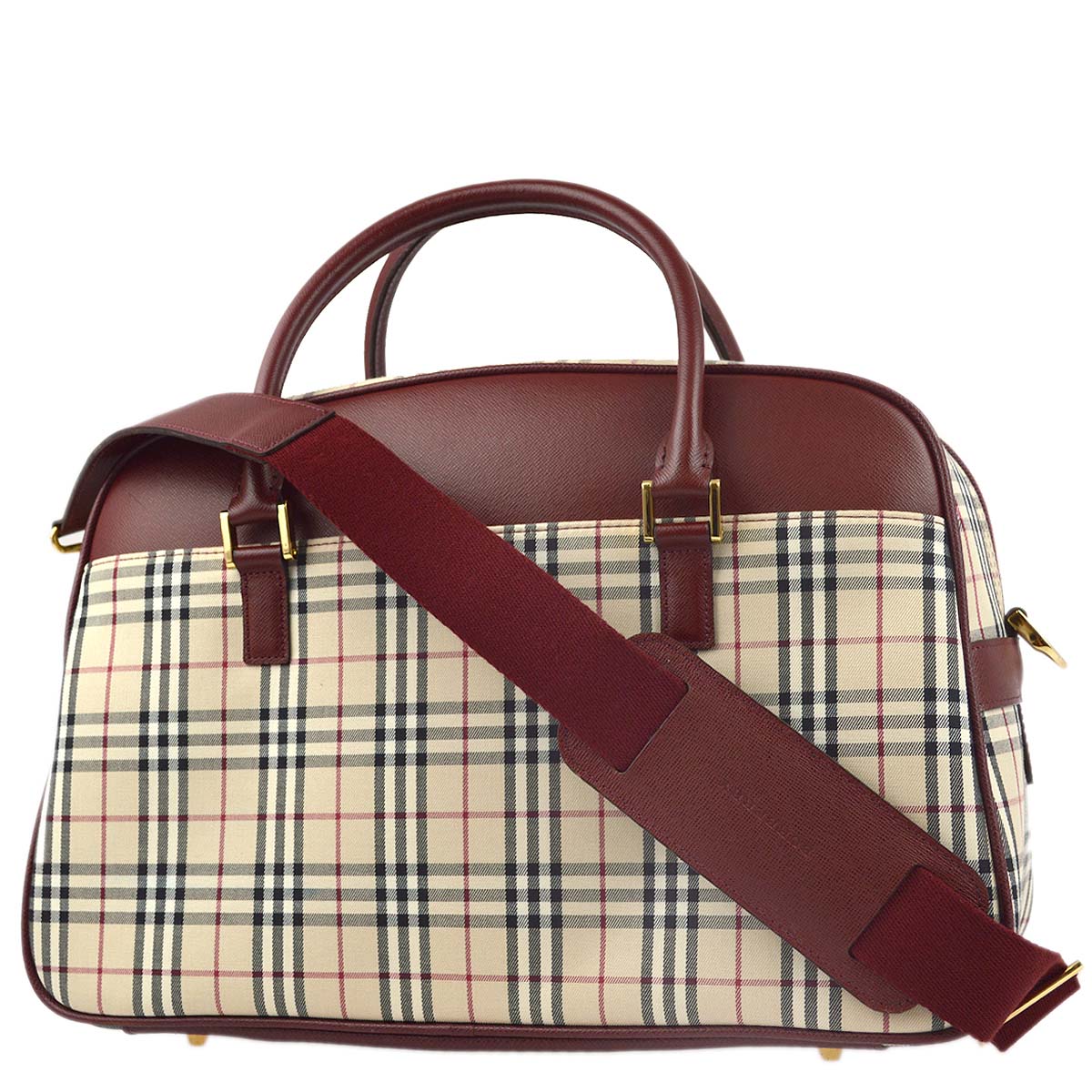 Burberry Beige Bordeaux Check 2way HandBag 181833