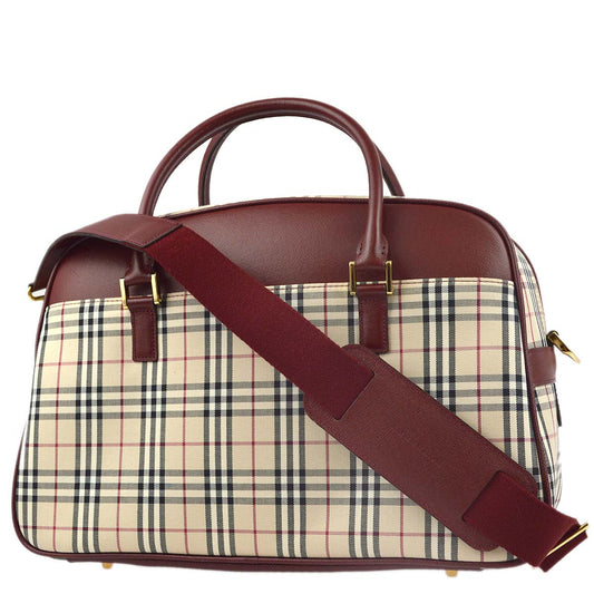 Burberry Beige Bordeaux Check 2way HandBag 181833