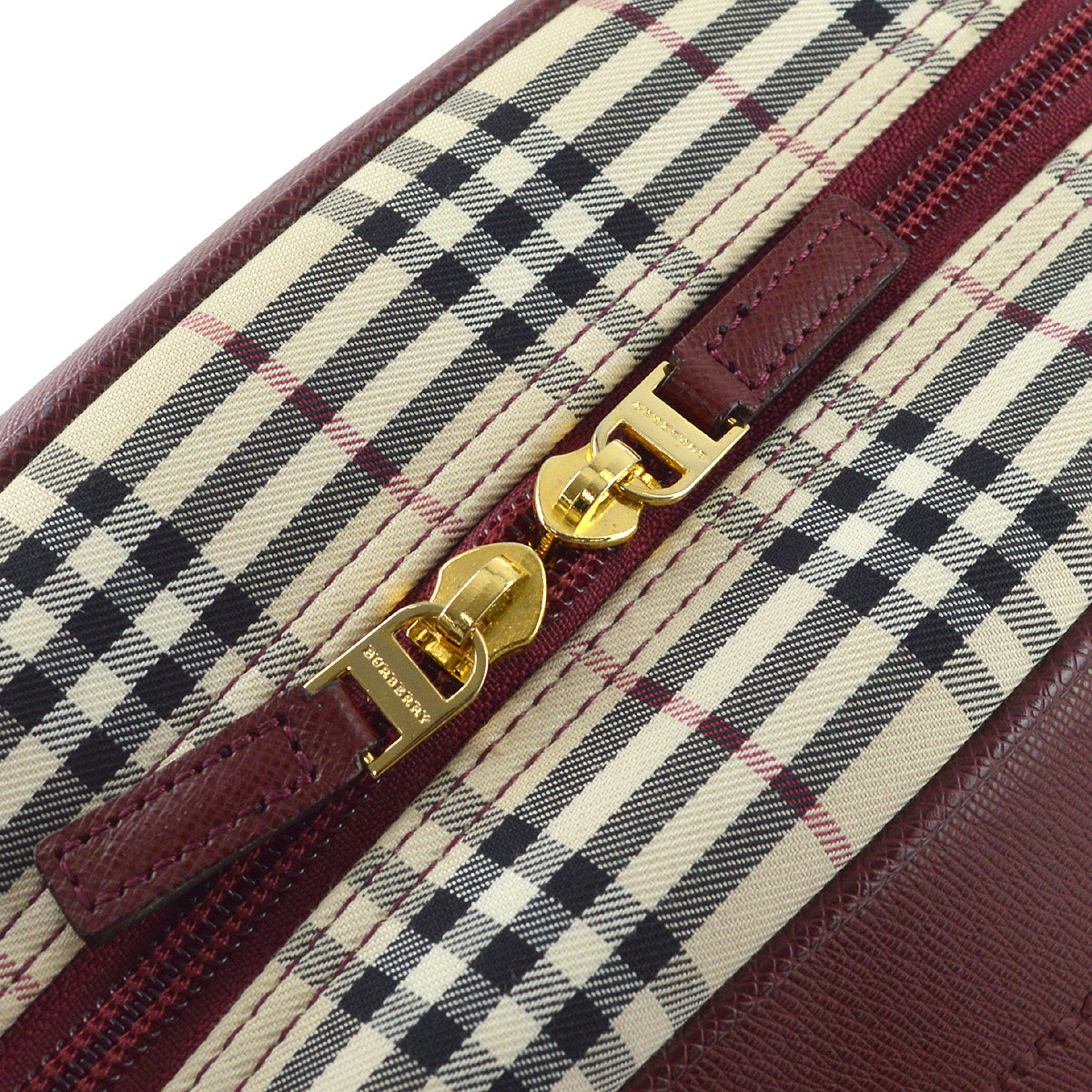 Burberry Beige Bordeaux Check 2way HandBag 181833