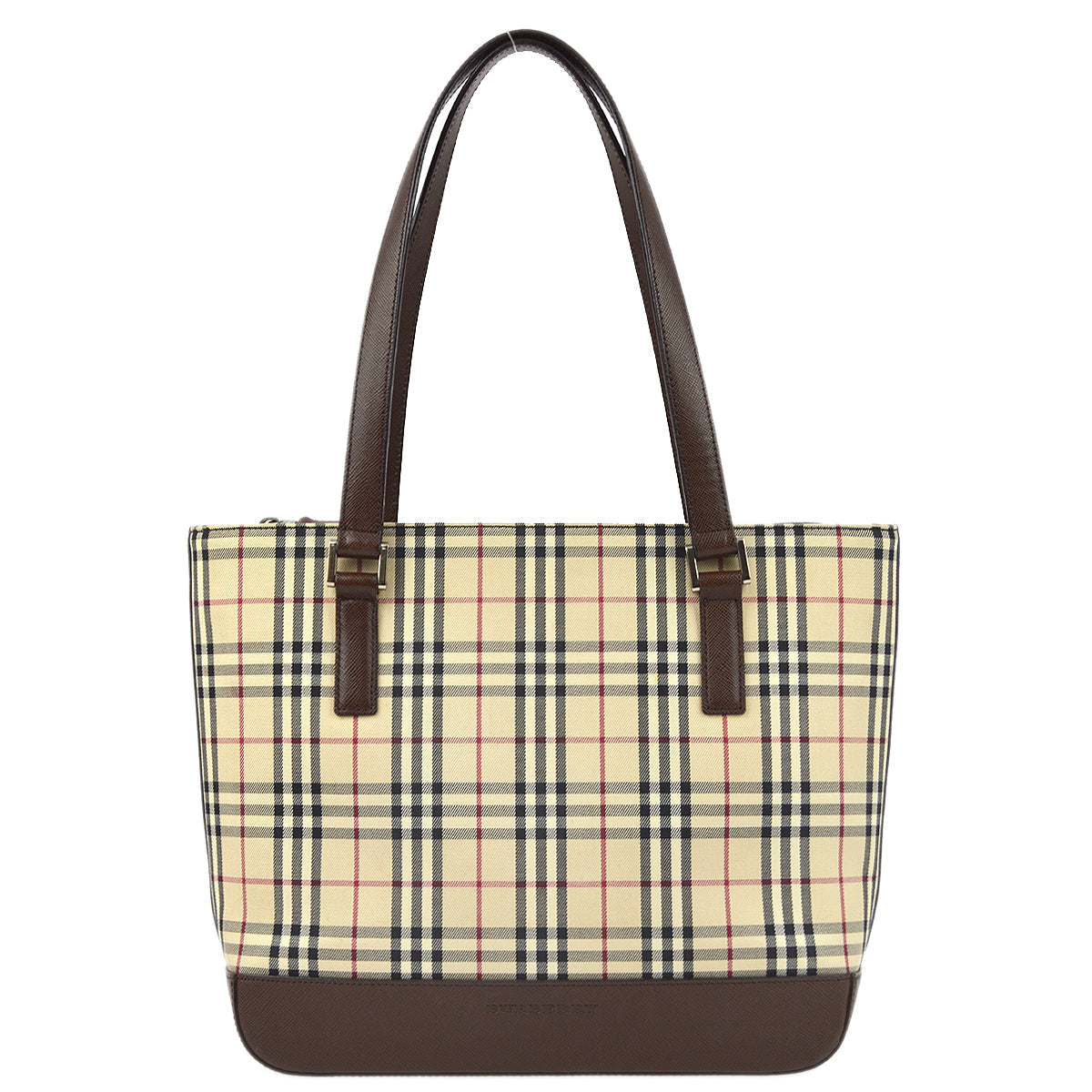 Burberry Beige Check Tote Shoulder Bag 182135