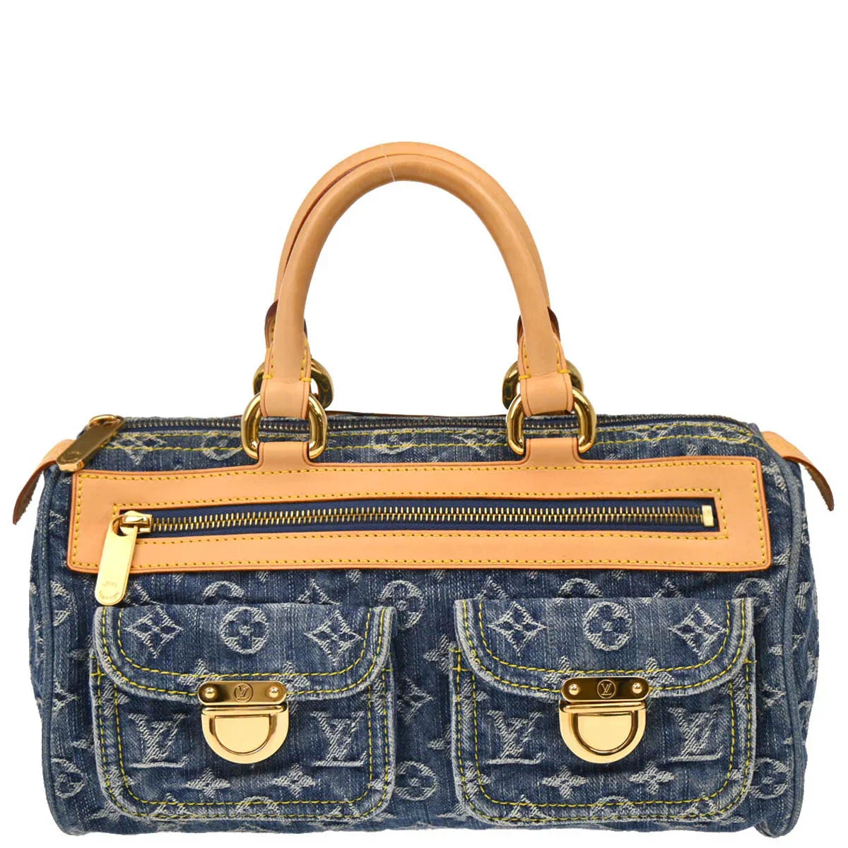 Louis Vuitton 2006 Blue Monogram Denim Neo Handbag M95019