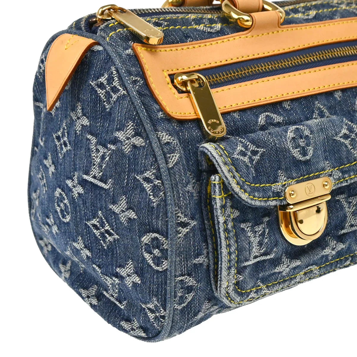 Louis Vuitton 2006 Blue Monogram Denim Neo Handbag M95019