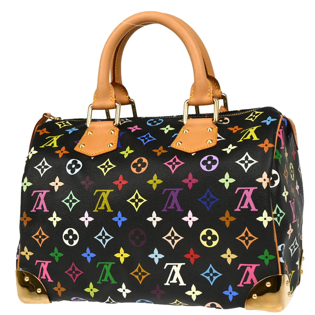 Louis Vuitton 2003 Black Monogram Multicolor 30 Handbag M92642