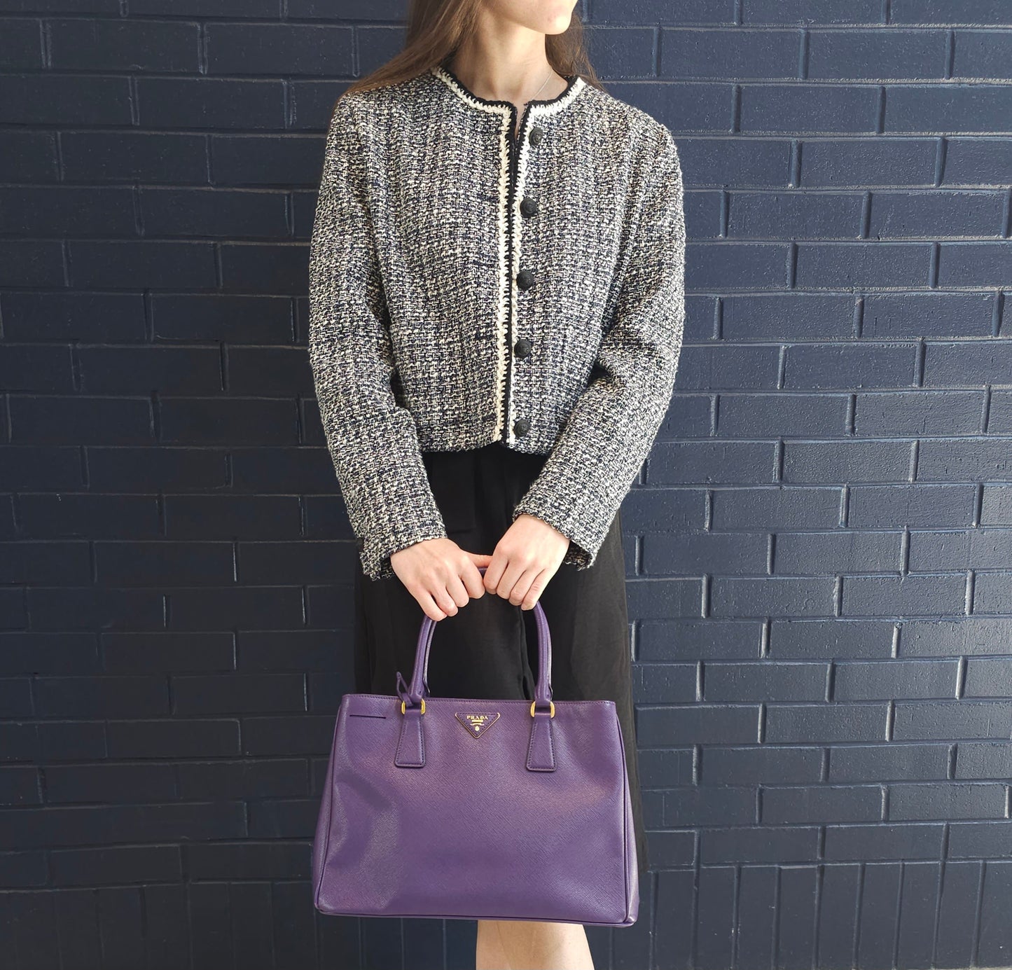 Prada Purple Saffiano Lux Leather Galleria tote TWS