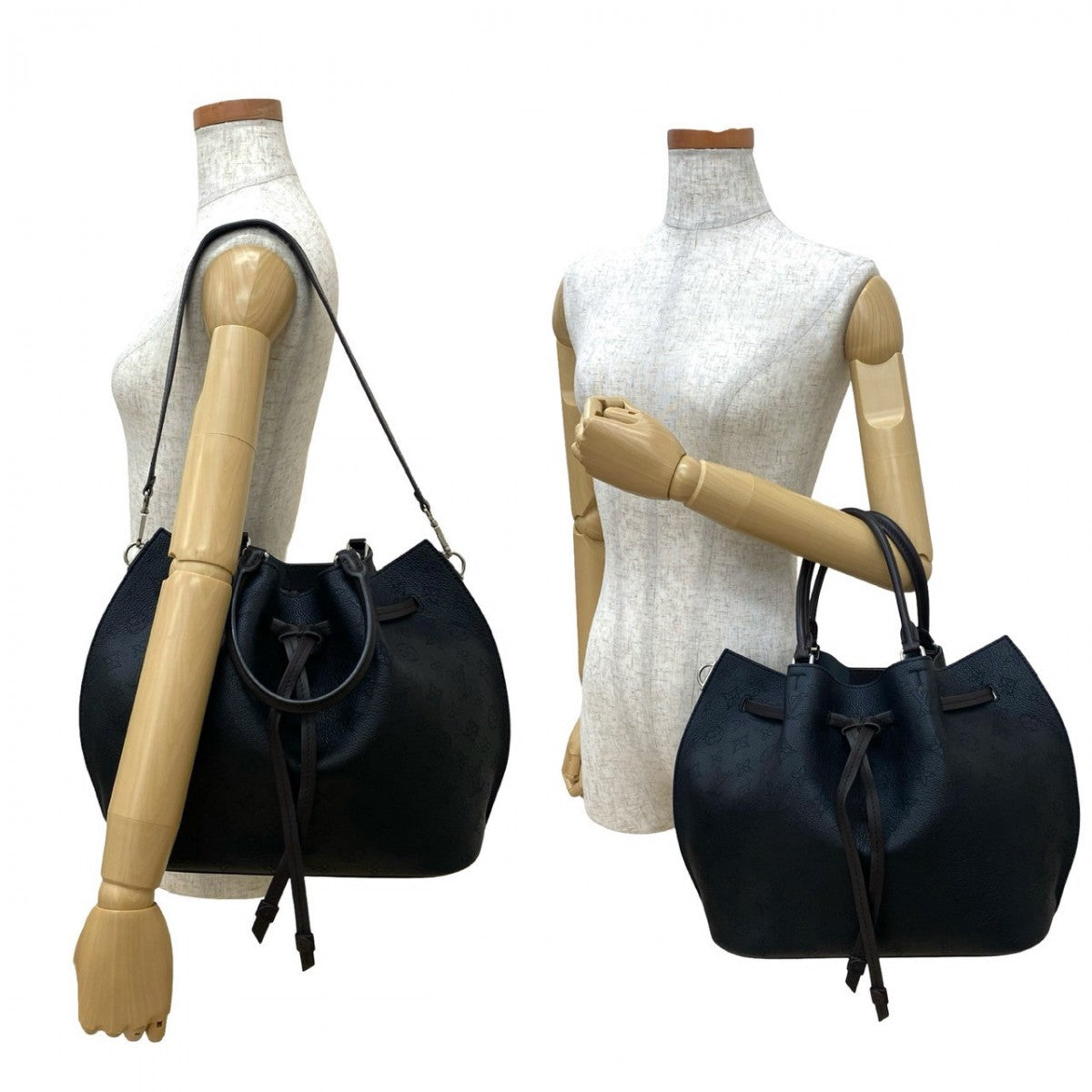 Elegant Women's Shoulder Bag | LOUIS VUITTON Shoulder Bag leather black Mahina Giroratta