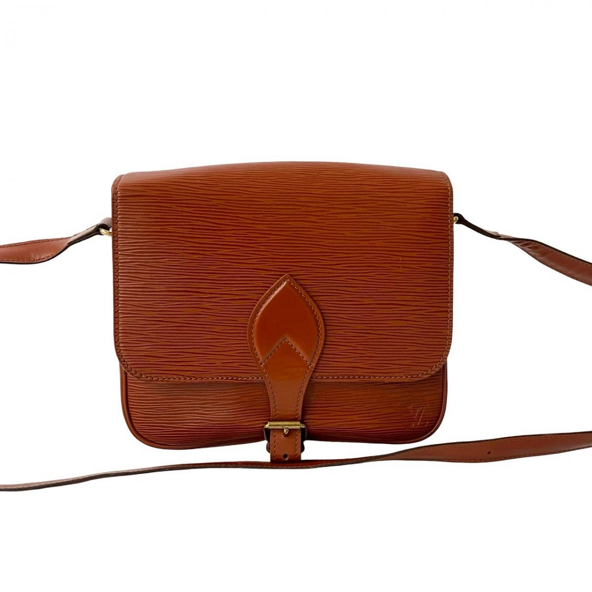 LOUIS VUITTON Shoulder Bag Epi Leather Brown Epi Cartouchiere