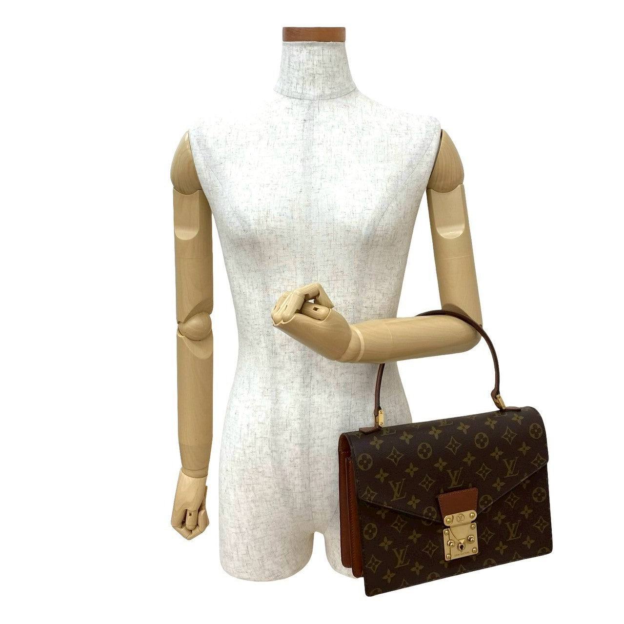 Luxury Women's Handbag | LOUIS VUITTON Handbag leather Brown Monogram Concorde