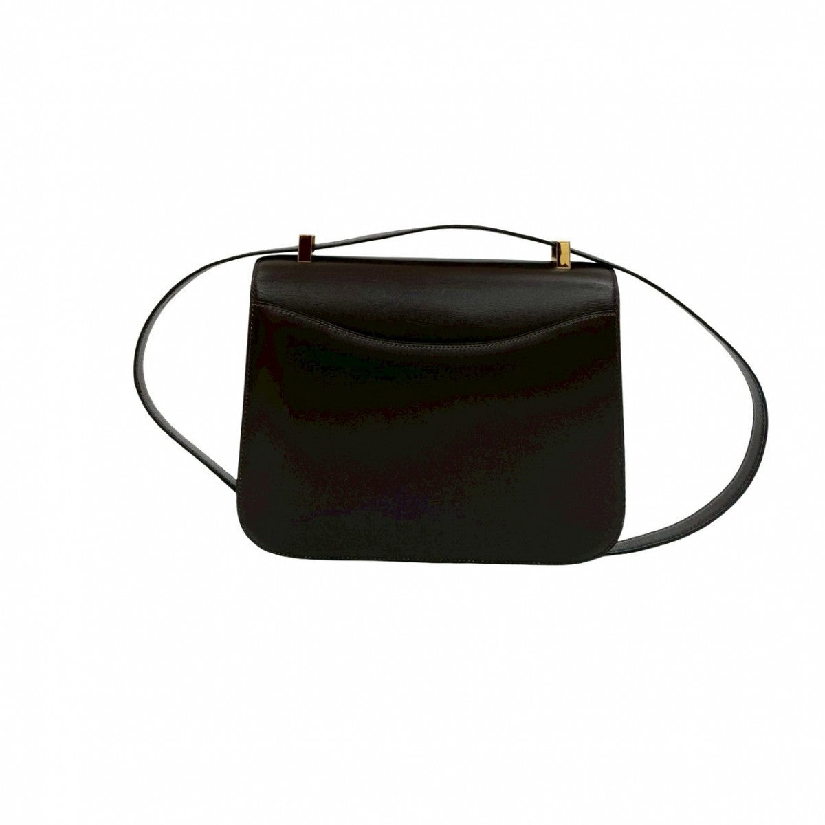 HERMES Shoulder Bag Box scarf Brown Constance 23