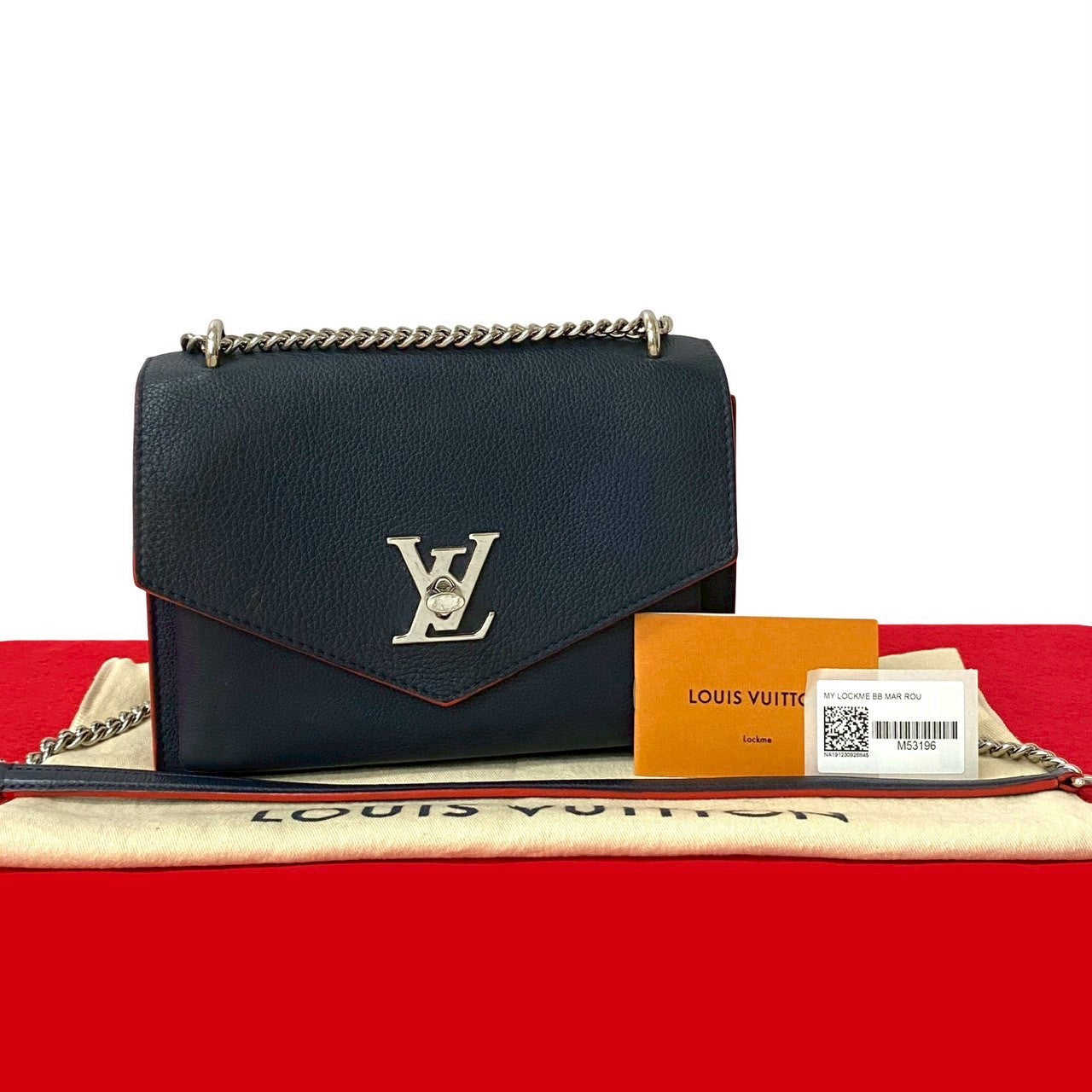 LOUIS VUITTON Shoulder Bag leather Navy ? BB