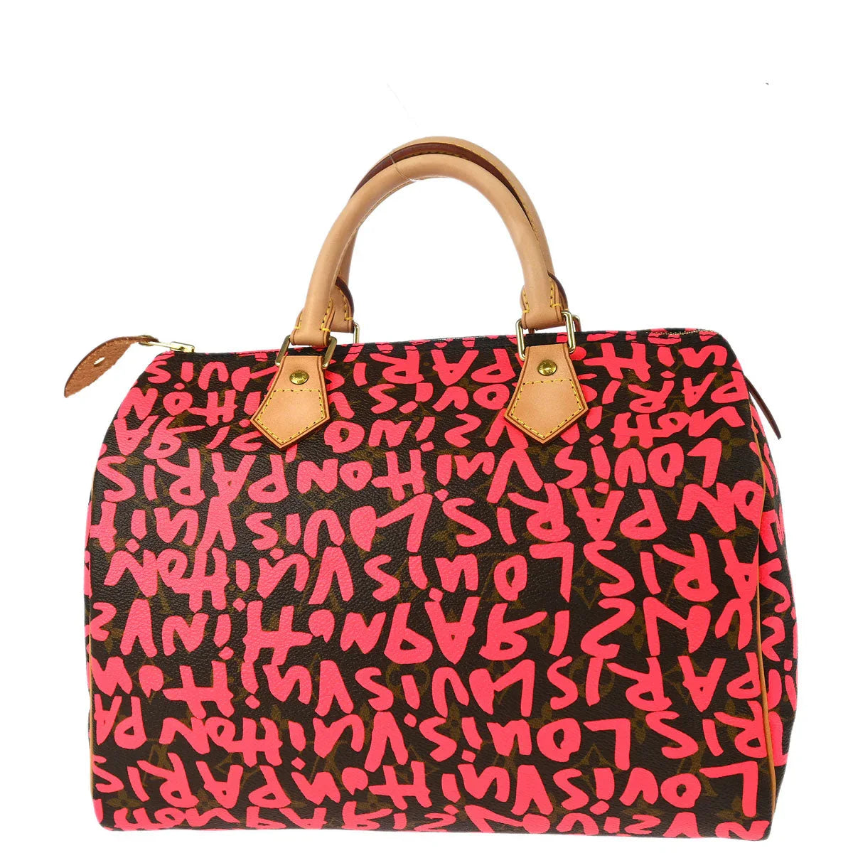 Louis Vuitton 2008 Pink Monogram Graffiti 30 Handbag M93704