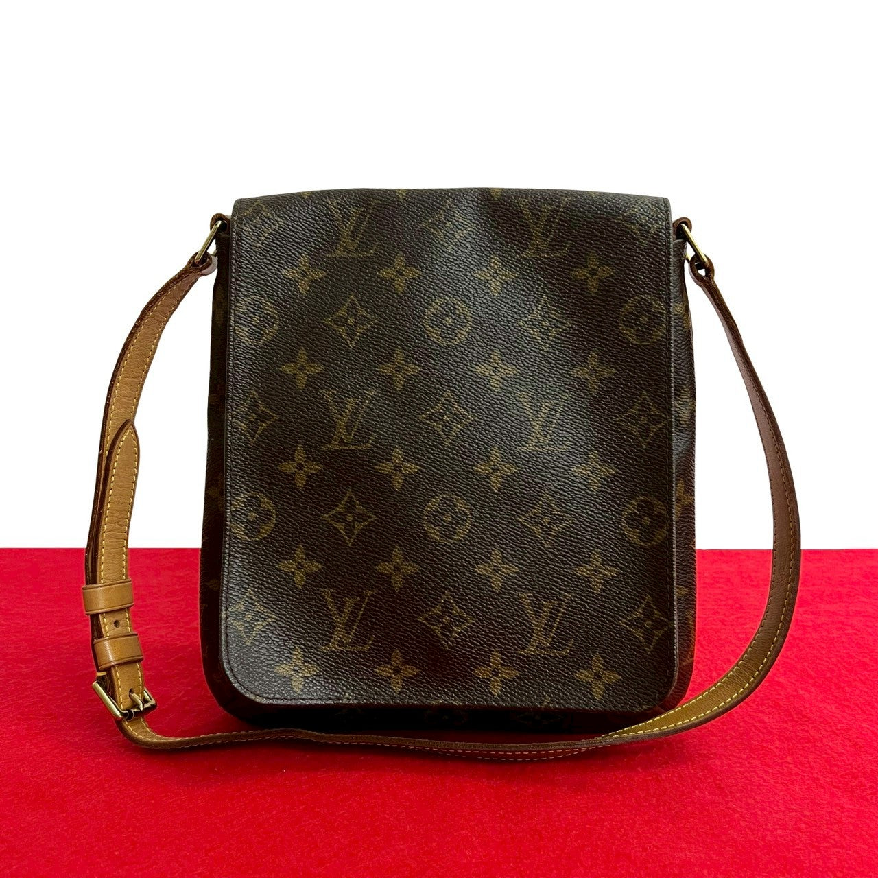LOUIS VUITTON Shoulder Bag leather Brown Monogram Mtte Salsa
