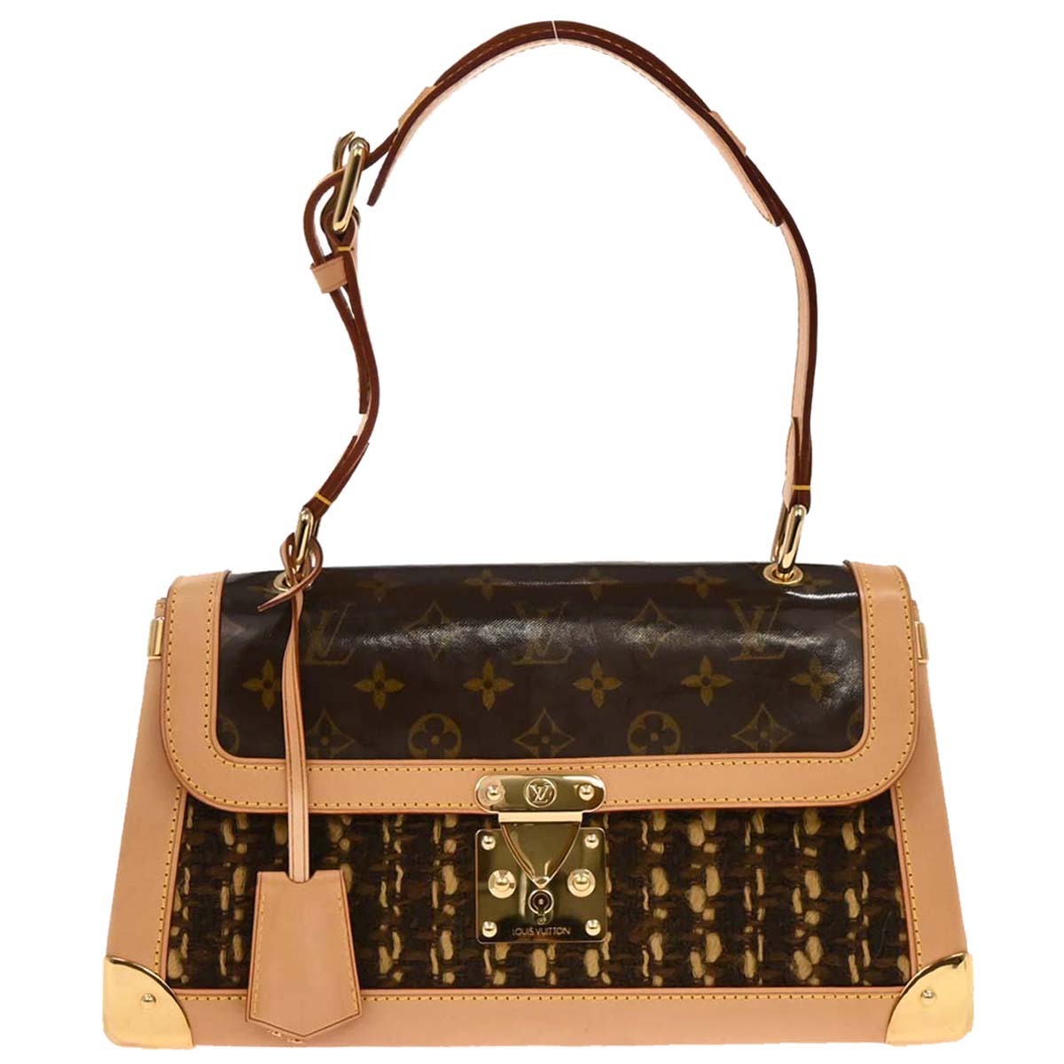 Louis Vuitton 2003 Tweed PVC Monogram Tweedy Handbag M92820