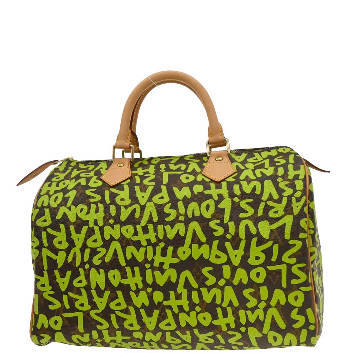 Louis Vuitton 2008 Green Monogram Graffiti 30 Handbag M93706