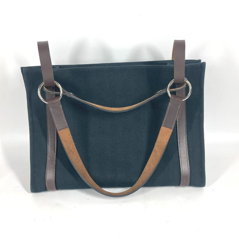 HERMES Tote Bag canvas black Cabaricol unisex(Unisex)