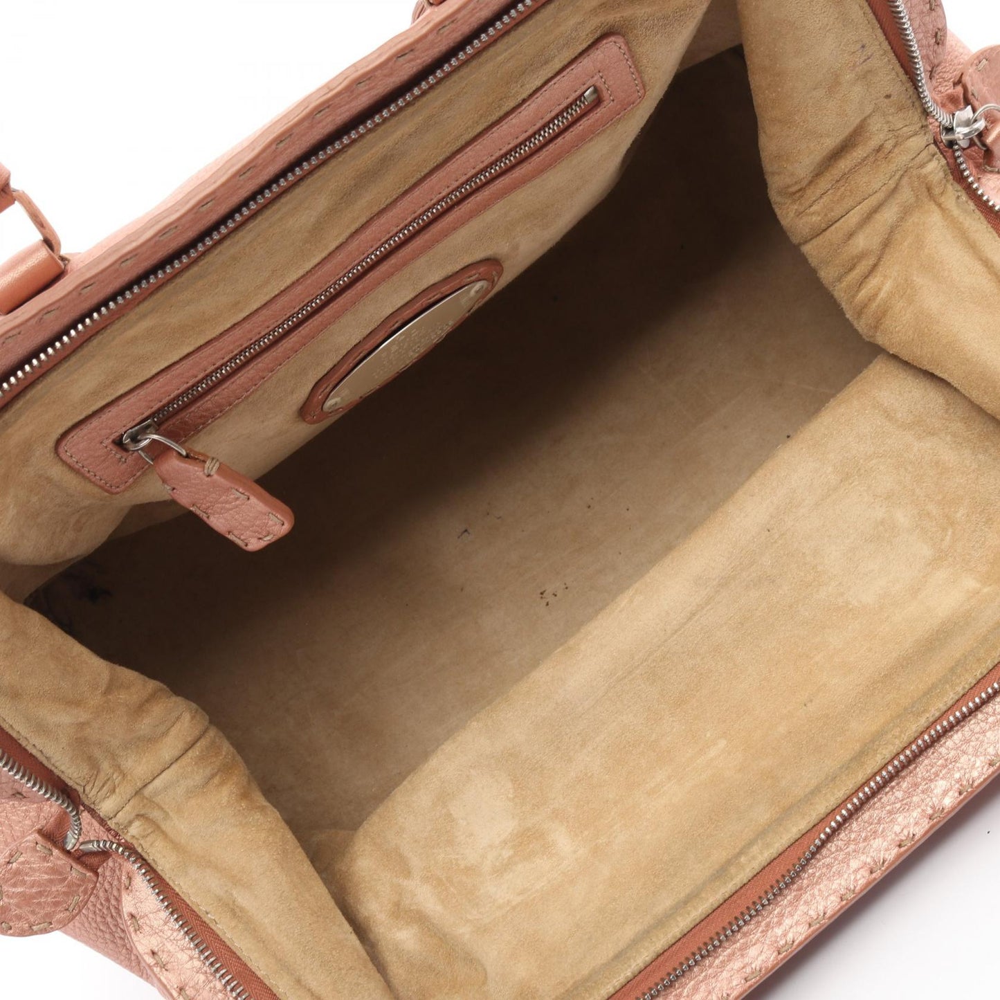 Fendi Baguette Zucca Leather Shoulder Bag