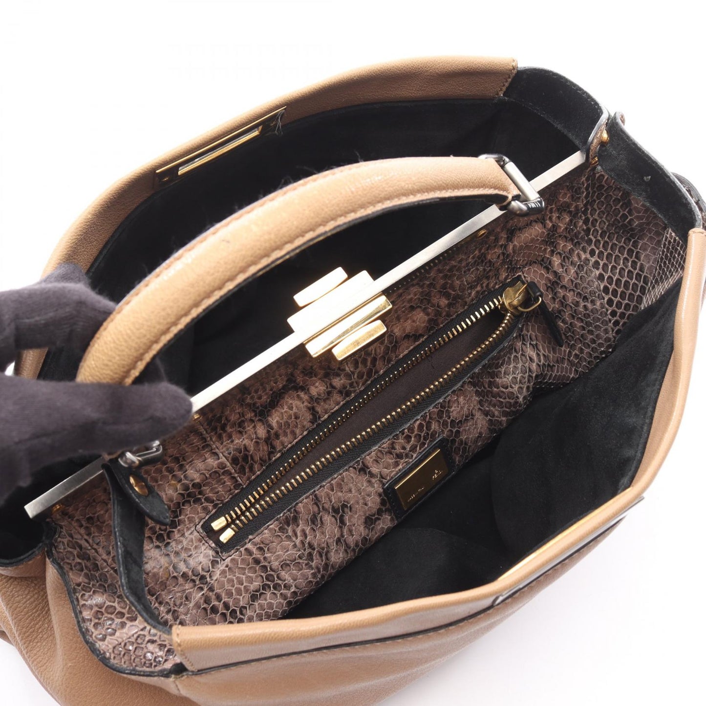 Fendi MINI KAN I Leather Shoulder Bag