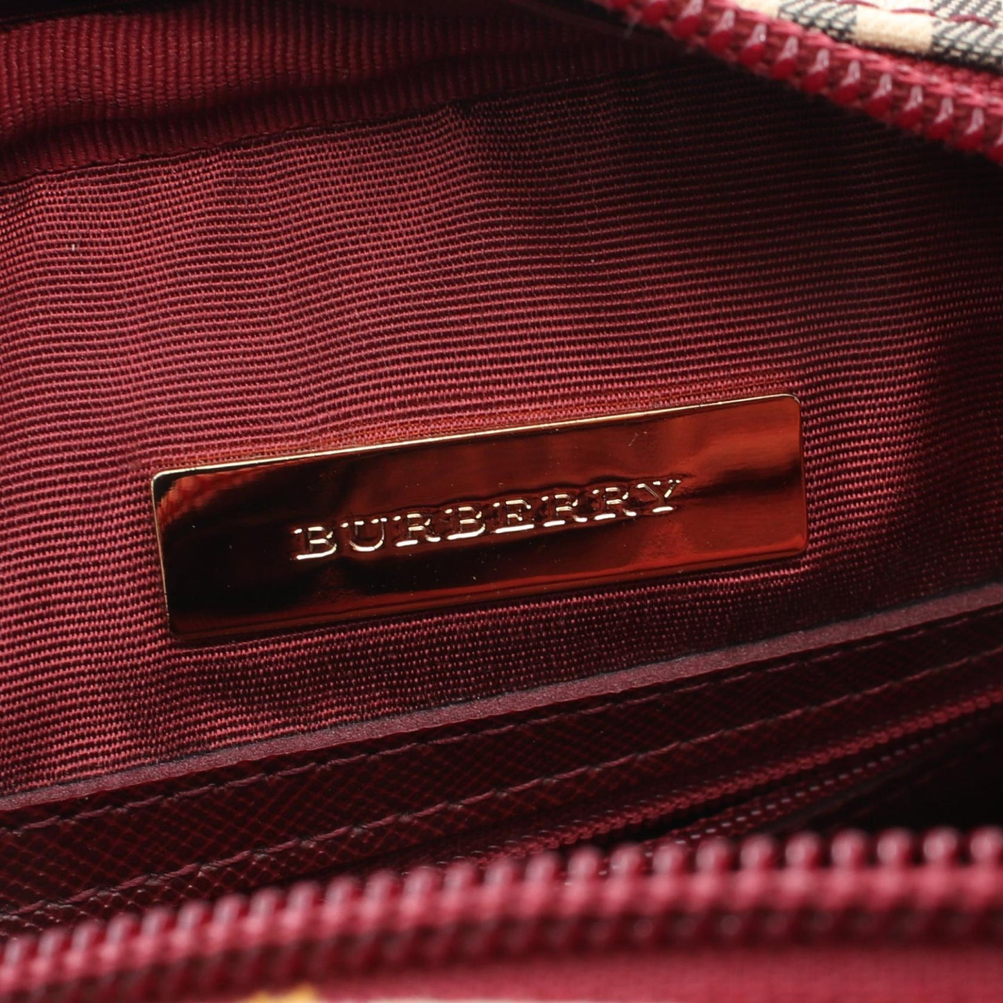 Burberry Nova Check Canvas Leather Shoulder Bag
