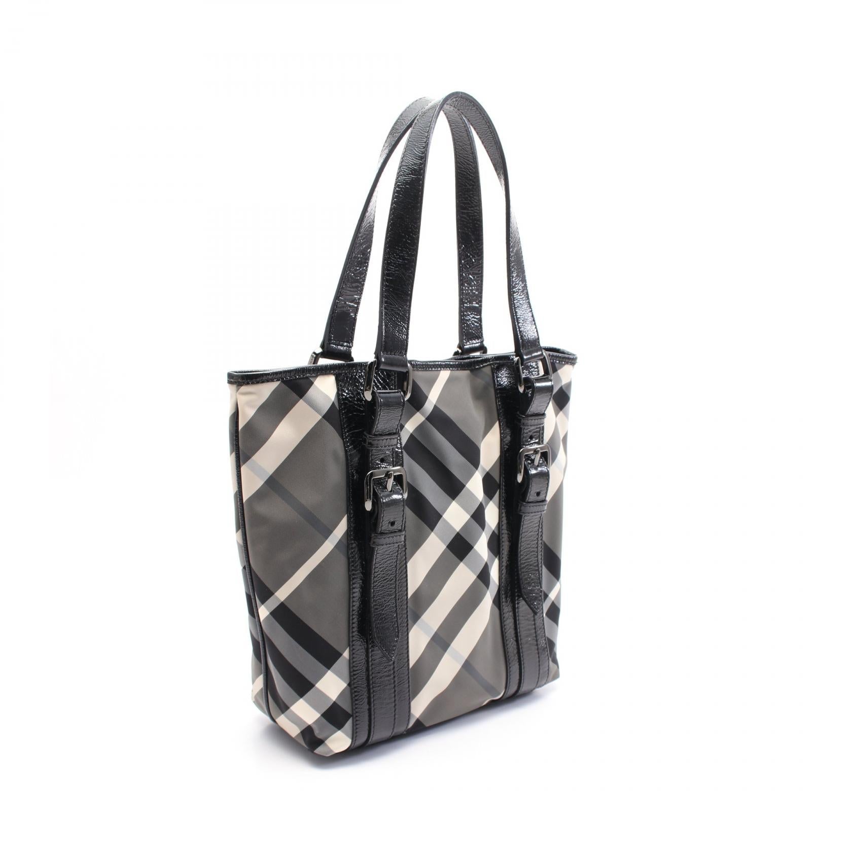 Burberry Tote Bag Nylon Patent Leather Tote Bag