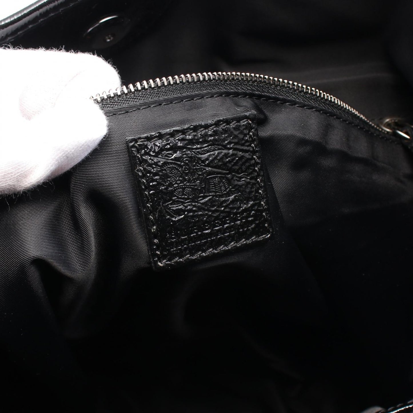 Burberry Tote Bag Nylon Patent Leather Tote Bag