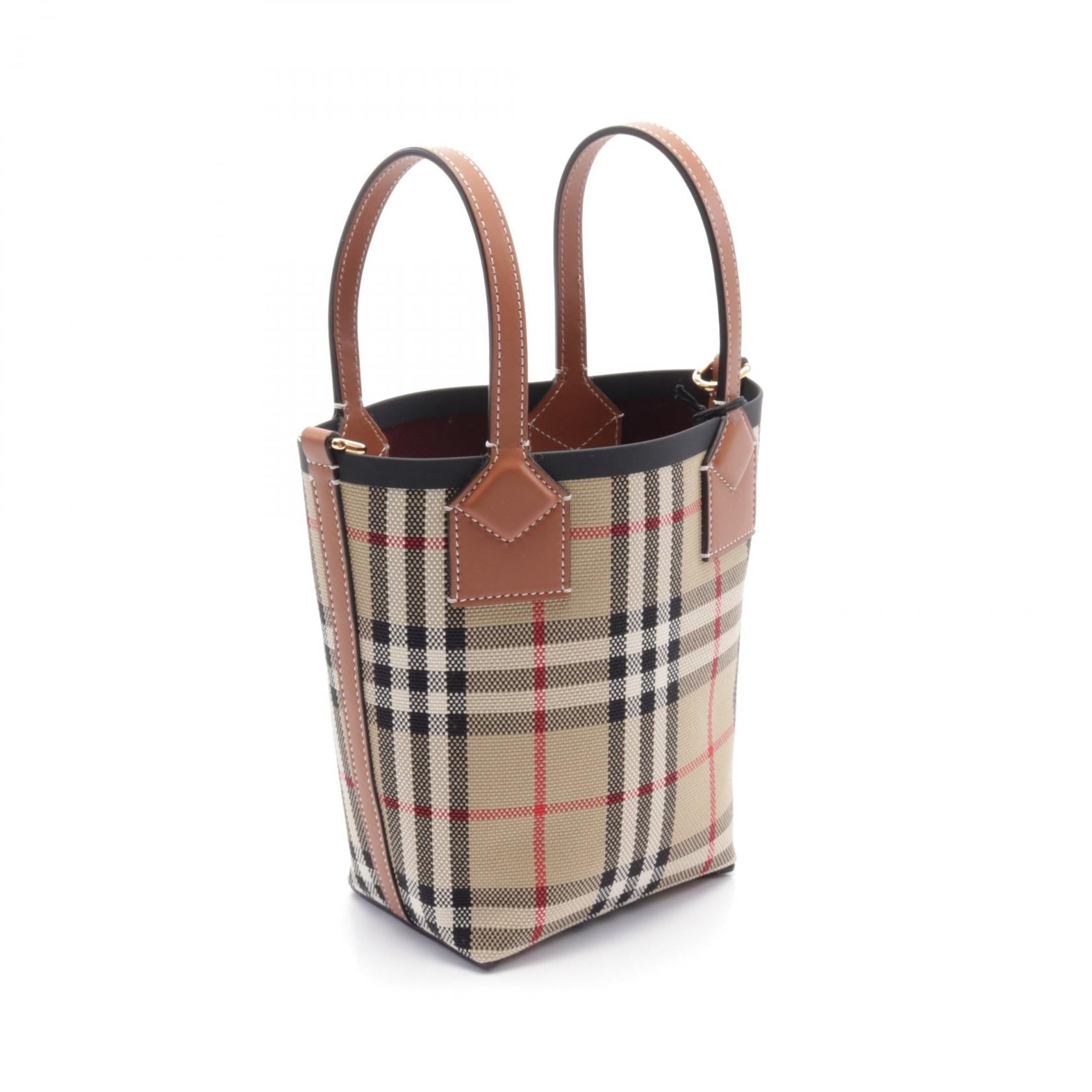 Burberry Canvas×Leather Mini London Tote Bag 8070461