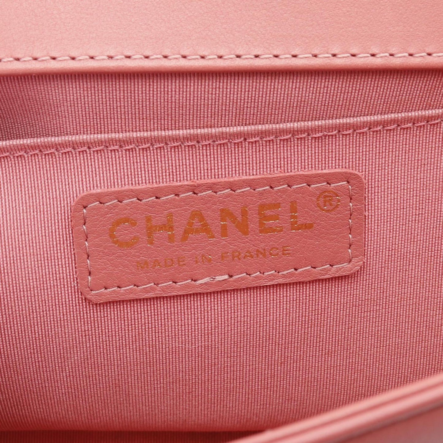 Chanel Boy Chevron Leather Shoulder Bag Pink
