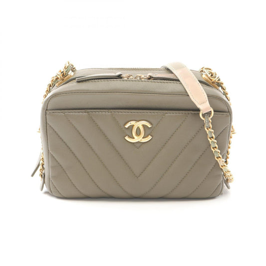 Chanel Chevron V Stitch Lambskin Shoulder Bag